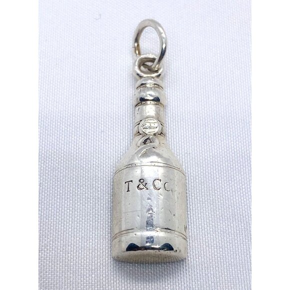 Tiffany & Co 1837 Champagne Bottle Pendant or Charm in Sterling Silver
